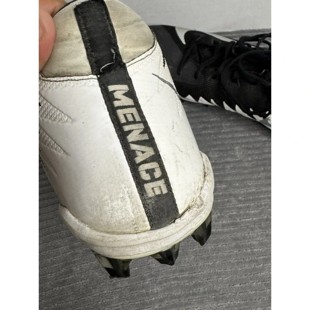Nike Mens‎ Size 13 Alpha Menace Pro Mid Football Cleats Black And White